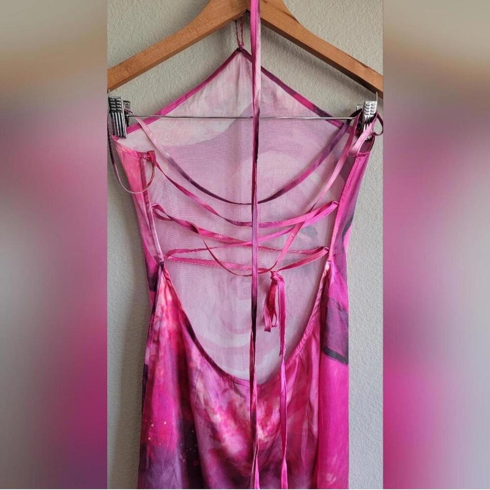 Kim Shui Pink Floral-Print Halter Mini Dress - Picture 6 of 7